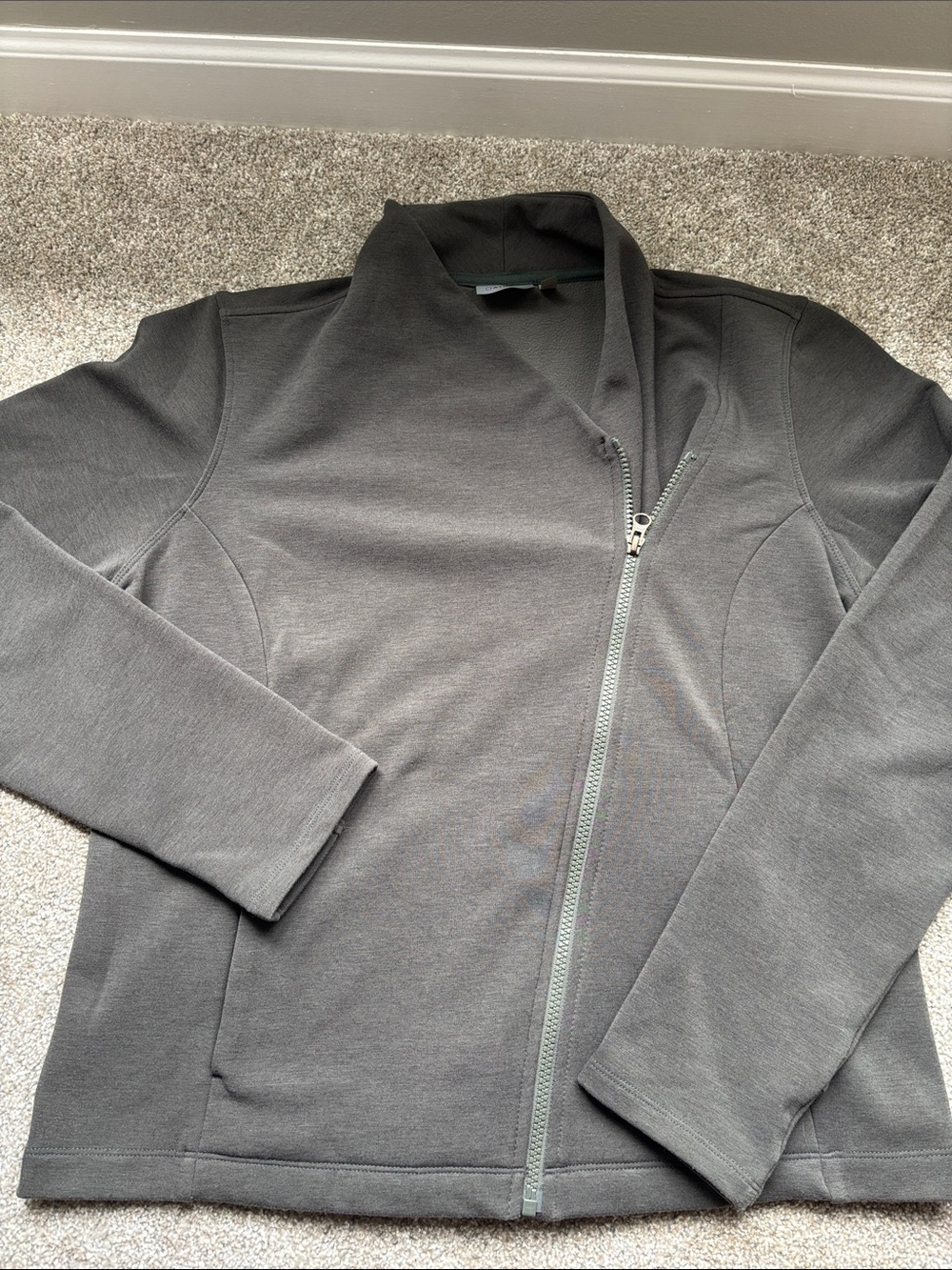 Athleta Forest green Lightweight Zip-Up Pullover